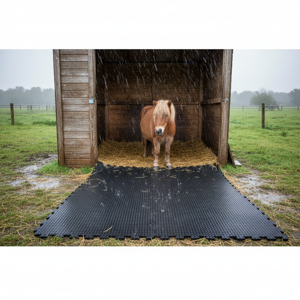Heavy Duty Rubber Horse Stable Mat - 6ft x 4ft Premium Equestrian Flooring
