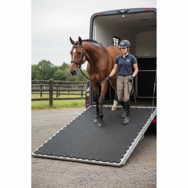 Heavy Duty Rubber Horse Stable Mat - 6ft x 4ft Premium Equestrian Flooring