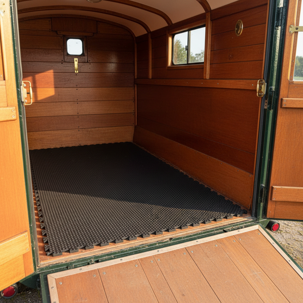 Heavy Duty Rubber Horse Stable Mat - 6ft x 4ft Premium Equestrian Flooring