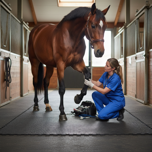 Heavy Duty Rubber Horse Stable Mat - 6ft x 4ft Premium Equestrian Flooring
