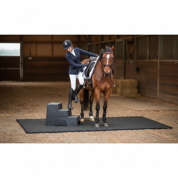 Heavy Duty Rubber Horse Stable Mat - 6ft x 4ft Premium Equestrian Flooring