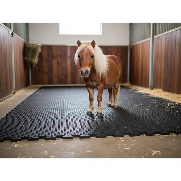 Heavy Duty Rubber Horse Stable Mat - 6ft x 4ft Premium Equestrian Flooring