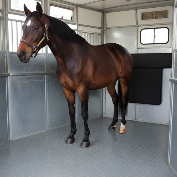 Horse Trailer Flooring Heavy Duty Studded Rubber Matting R11 Non-Slip Equine Tra - stable mat UK - product hero shot showing full dimensions