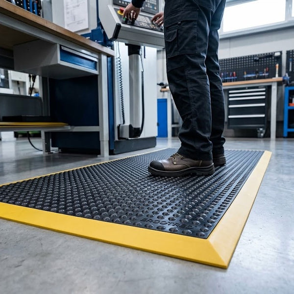 ErgoStand Pro Anti-Fatigue Mat | Bubble Top Design | Industrial Standing Comfort UK
