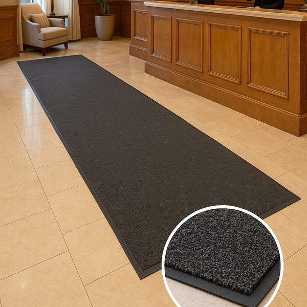 Heavy Duty Barrier Runner Mat Anti-Slip Entrance Matting Dirt Trapping Indoor & - entrance mat UK - product hero shot showing full dimensions