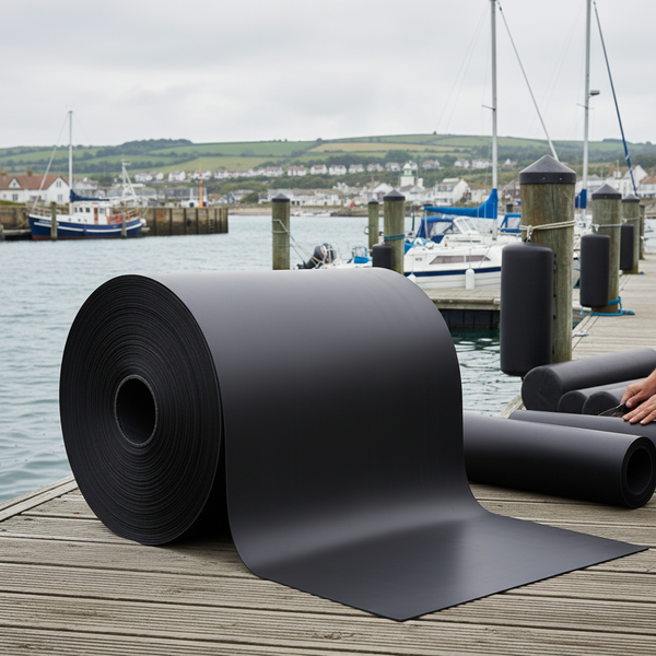 Neoprene Rubber Sheet for Marine Dock Fenders - Weather Resistant UK