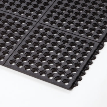 Rubber Industrial Mat Tile with Drainage Holes for Superior Safety and Water Management