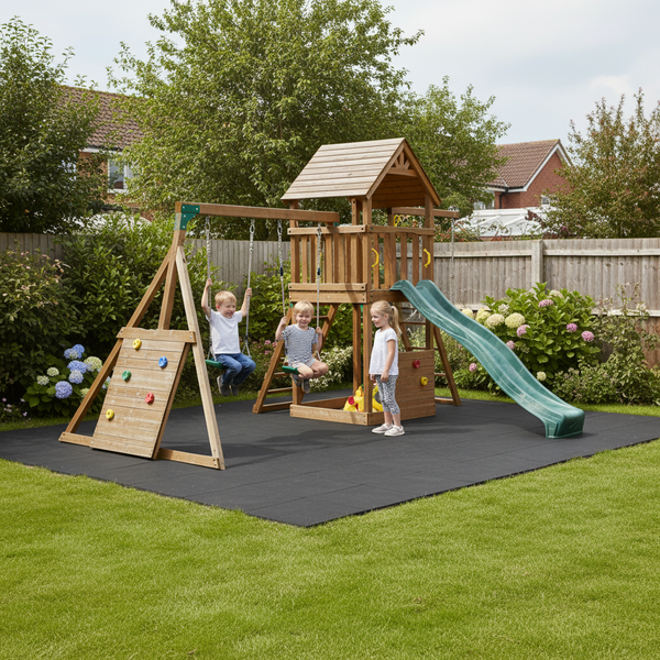 Weather Resistant Garden Rubber Patio Tiles for UK Gardens