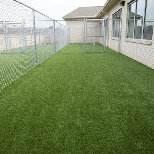 Pet lawn grass installed in professional dog kennels