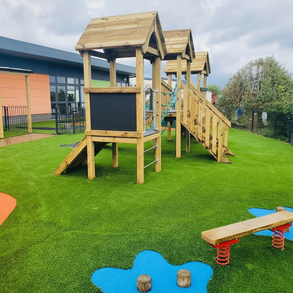 Artificial Play Grass for School Playground Safety - Anti-Fatigue Green Turf 2m Wide