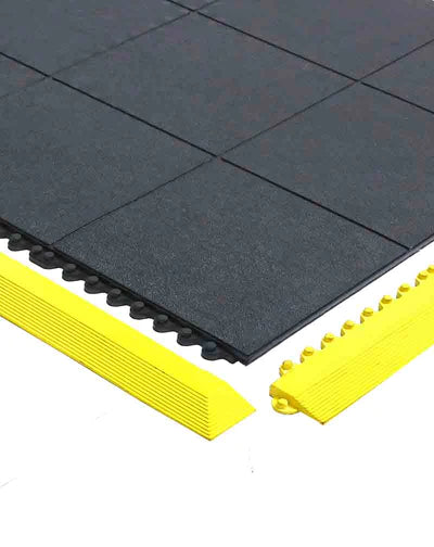 Anti-Slip Industrial Rubber Mat Tile with Drainage Holes for Enhanced Safety