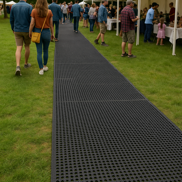 Eco-Friendly Premium Rubber Grass Mat Roll Solution for Ground Cover - Image 1 - Rubber Matting Direct UK