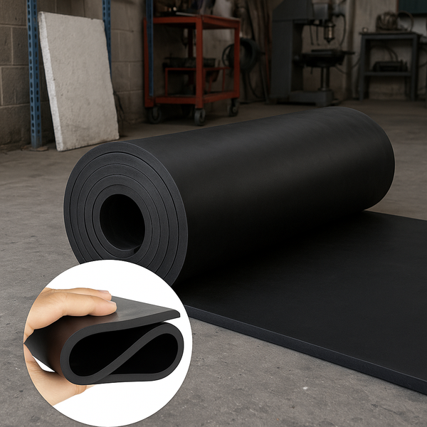 Black Rubber Sheet Industrial Grade SBR Gaskets & Flooring 3mm-10mm - rubber sheet UK - product hero shot showing full dimensions