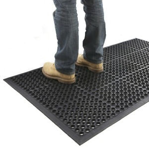 Anti-Fatigue Industrial Black Rubber Mat for Maximum Comfort