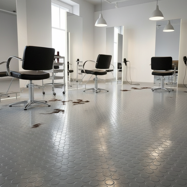 Salon Rubber Flooring Hair & Beauty Studio Mat R11 Non-Slip Anti-Fatigue - industrial mat UK - product hero shot showing full dimensions