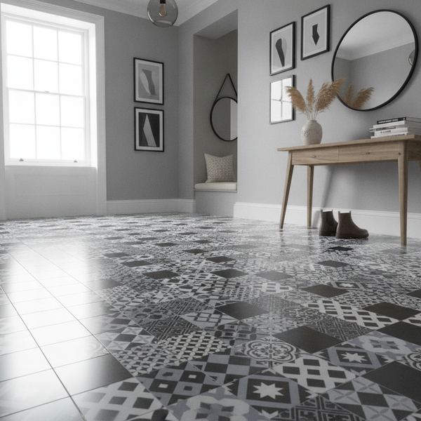 Luxury Vinyl Flooring Sold by the Metre – Wood, Tile & Stone - Uk Hallway Setting
