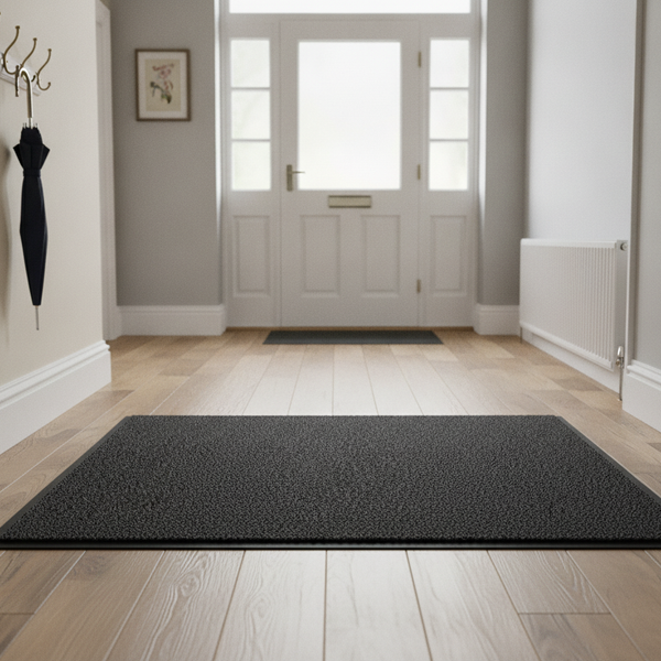 Washable Rubber Doormat Anthracite 60×90cm – Heavy-Duty Non- - Uk Home Hallway Setting