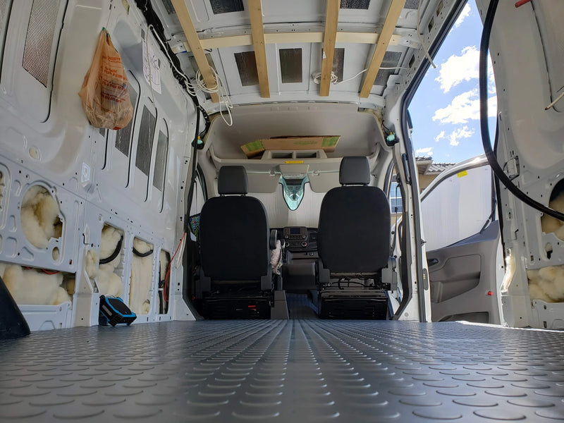 Heavy-Duty Dot Penny Rubber Van Flooring – R11 Slip Rated & Oil Resistant for Vans, Lorries, and Trucks