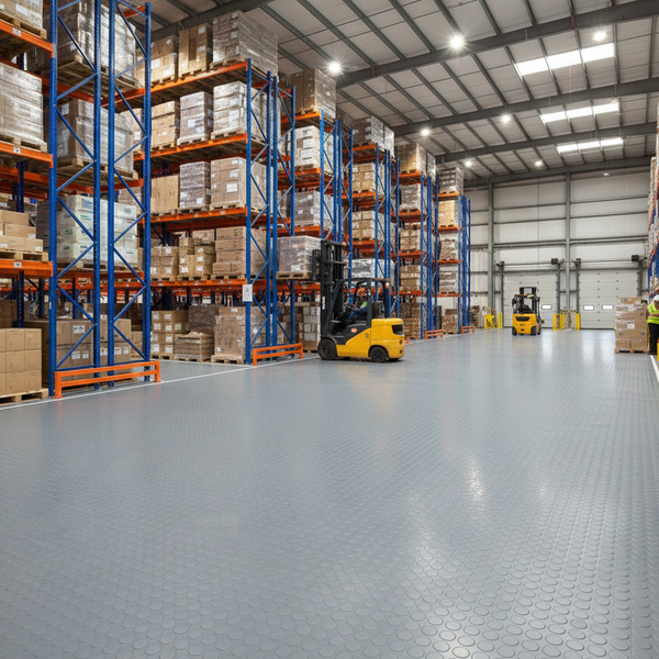 Warehouse Rubber Flooring UK Distribution Centre - Forklift Safe R11 Anti-Slip