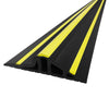 Black/Yellow Rubber Floor Seal Heavy-Duty Weatherproofing for Safety