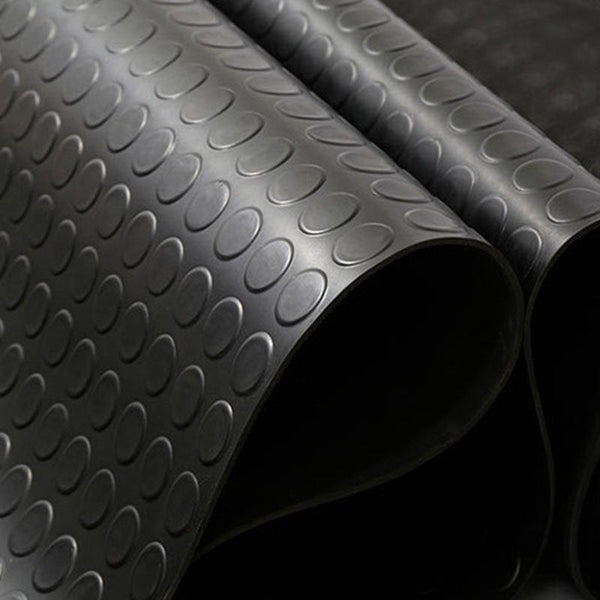 Premium R11 Slip-Rated Round Dot Non-Slip Rubber Flooring Roll – Oil-Resistant, - decking mat UK - product hero shot showing full dimensions