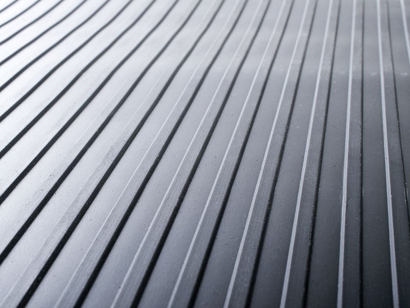Black Broad Rib Rubber Matting for Various Applications