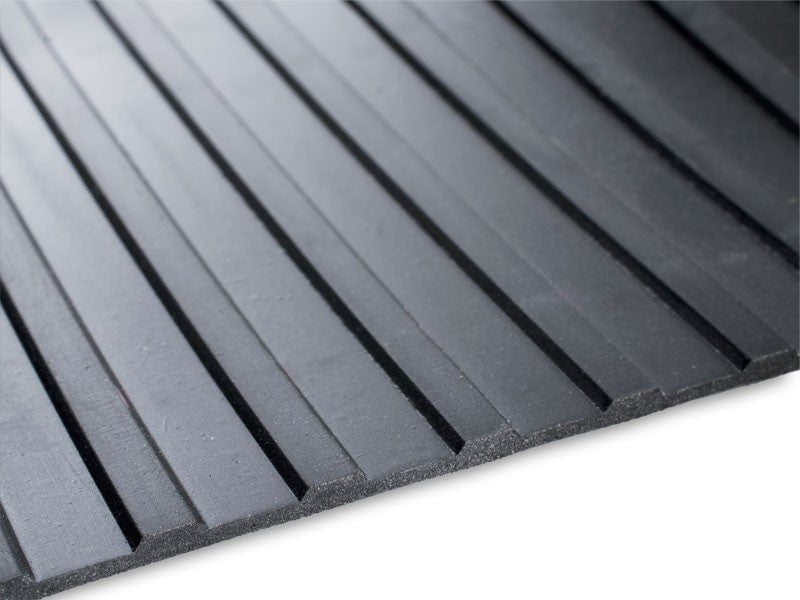 Black Broad Rib Rubber Matting for Various Applications