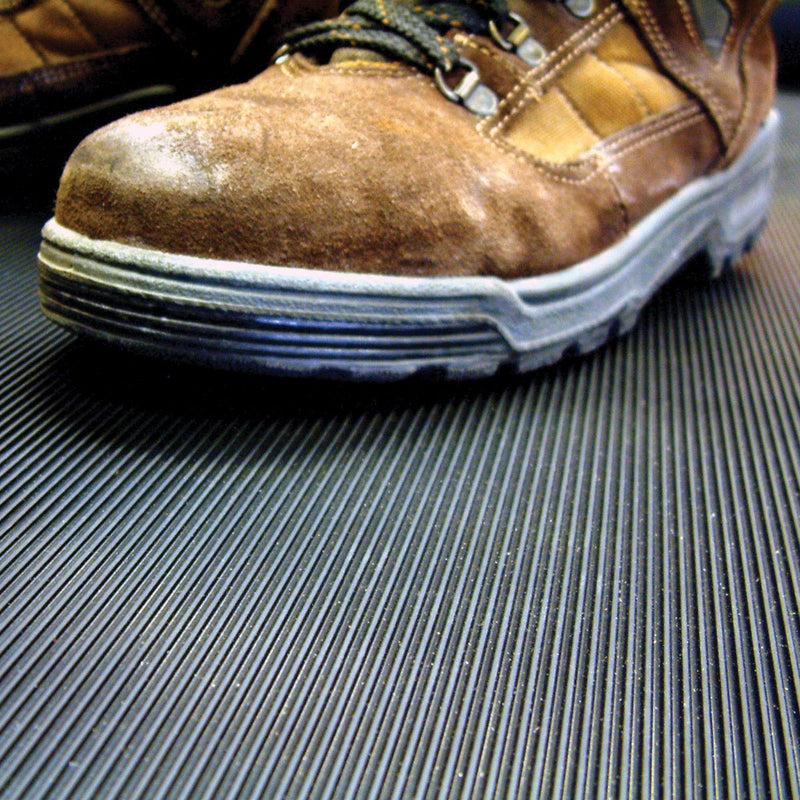 Premium Black Fine Ribbed Rubber Matting – Heavy Duty Non-Slip Industrial Flooring | Cut to Length