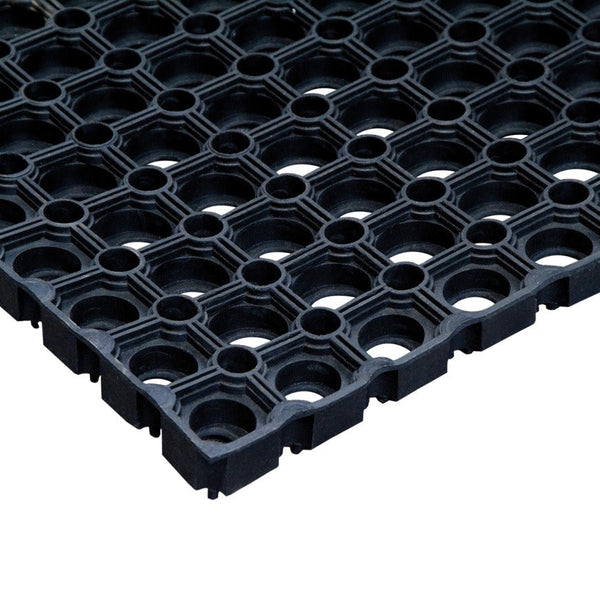 Wet Area Safety Matting Heavy Duty Pool & Shower Flooring R11 Non-Slip Drainage - heavy duty UK - product hero shot showing full dimensions