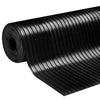 Black Flat Rib Rubber Matting Non-Slip Surface for Safety & Style