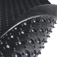Premium Bubble Anti-Fatigue Black Cushioned Rubber Workshop Safety Mat