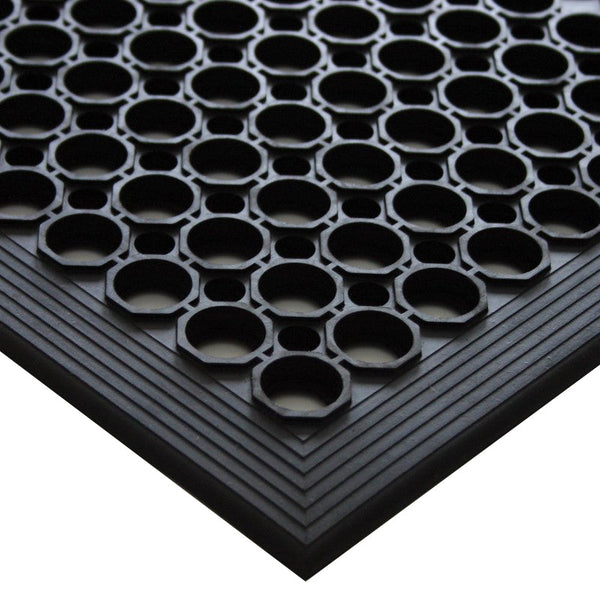 Nitrile Rubber Mat Oil & Grease Resistant Industrial Anti-Fatigue Heavy Duty - industrial mat UK - product hero shot showing full dimensions