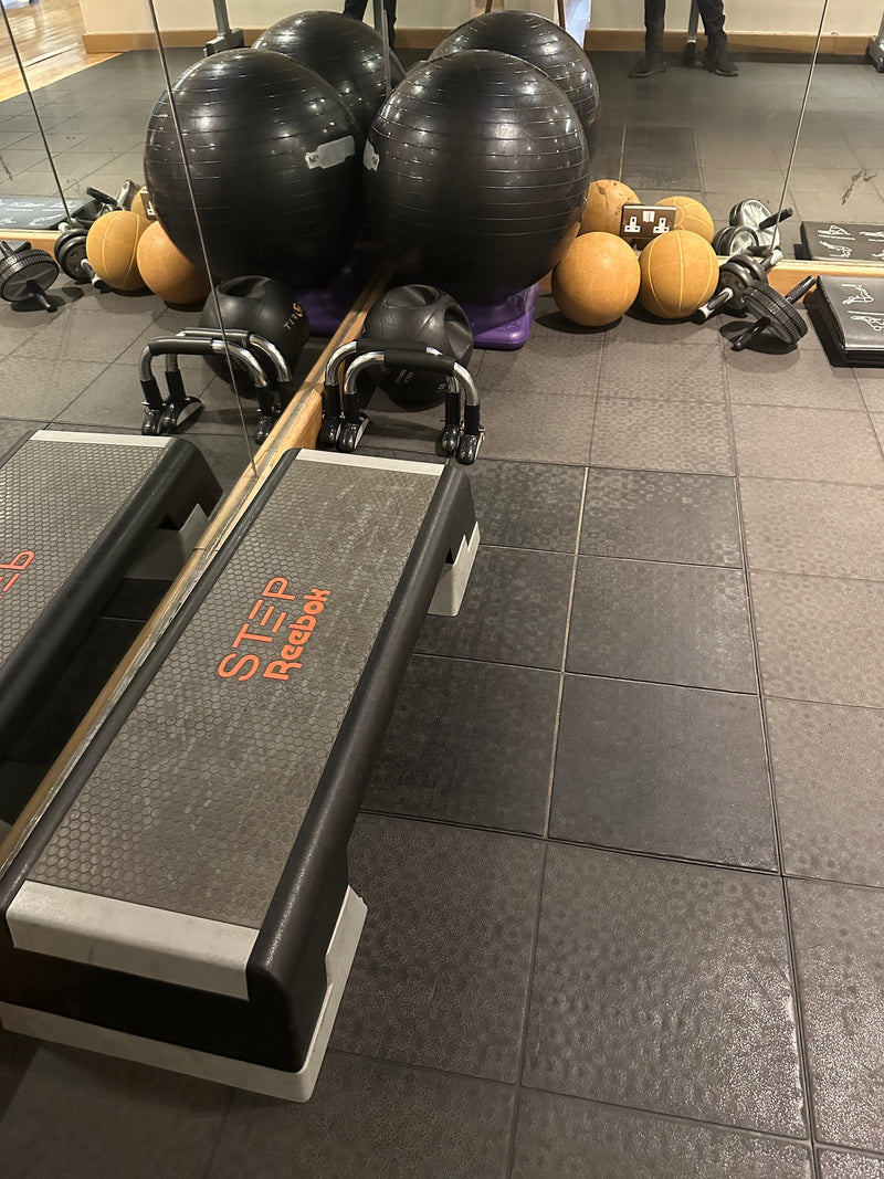 Premium Black Rubber Interlocking Gym Mats – Heavy-Duty, Non-Slip, Shock-Absorbing Flooring for Home & Commercial Gyms