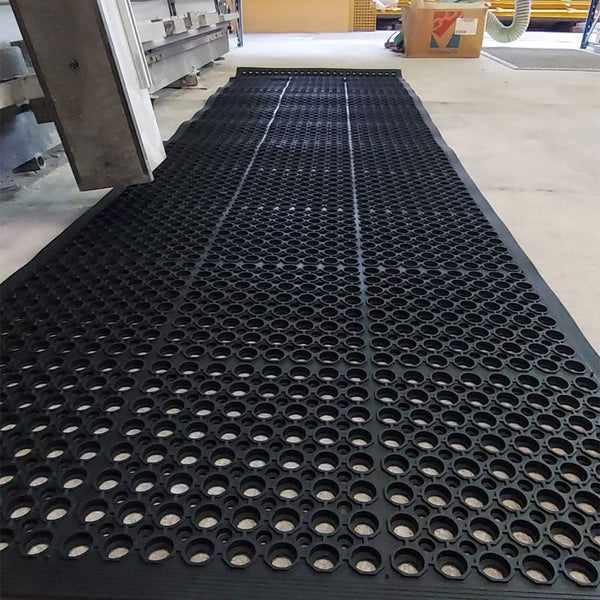 industrial mat texture close-up - Rubber Mat with Drainage Holes UK