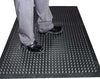 Comfort Rubber Anti-Fatigue Mat in Black Ergonomic Support for Workspaces