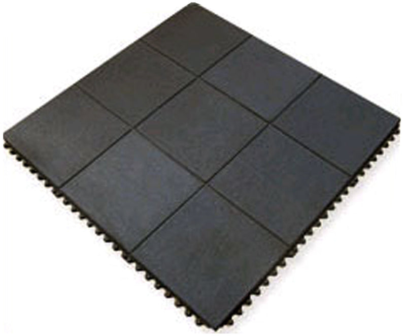 Premium Black Rubber Interlocking Gym Mats – Heavy-Duty, Non-Slip, Shock-Absorbing Flooring for Home & Commercial Gyms