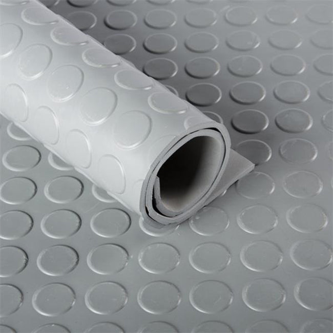 Studded Dot Penny Pattern Non-Slip Rubber Flooring Rolls Heavy-Duty for Secure Surfaces
