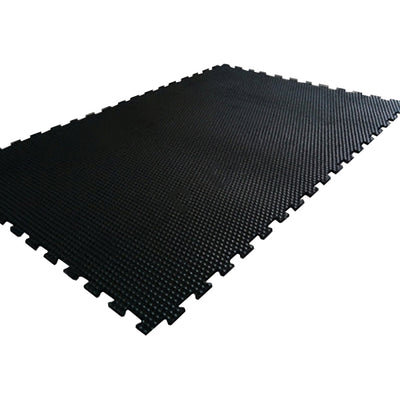 Premium Interlocking Stable Mats – Heavy-Duty, Non-Slip Black Rubber for Horses & Livestock Comfort