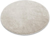Round Fluffy Bathroom Rug 120cm Ivory – Non-Slip Washable Shaggy Bath Mat | Free UK Delivery