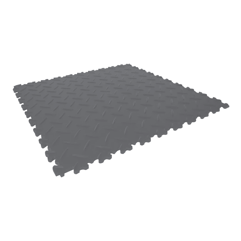 4mm Heavy Duty Commercial PVC Chequer Floor Tiles - Pack of 4
