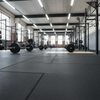 53mm Acoustic Rubber Flooring in University Weight Room - Institutional Gym
