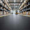 SafeStep heavy duty rubber roll flooring in warehouse aisle between storage racks