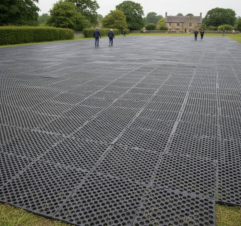 Rubber grass mats bulk pack coverage installation