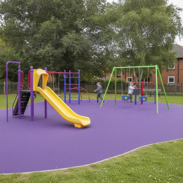 Amethyst Purple EPDM rubber surfacing school playground park EN1177