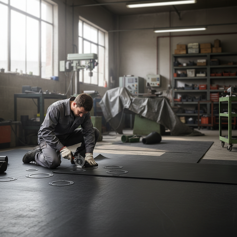 Black Rubber Sheet - Lifestyle