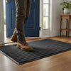 Anthracite Black Door Mat - in use at UK home entrance