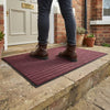 Burgundy Door Mat - in use at UK home entrance
