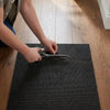 Cutting anti-slip rug pad to size - UK hallway
