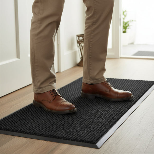 Charcoal Barrier Mat - in use at UK home entrance