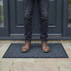 Anthracite Washable Mat - in use at UK home entrance
